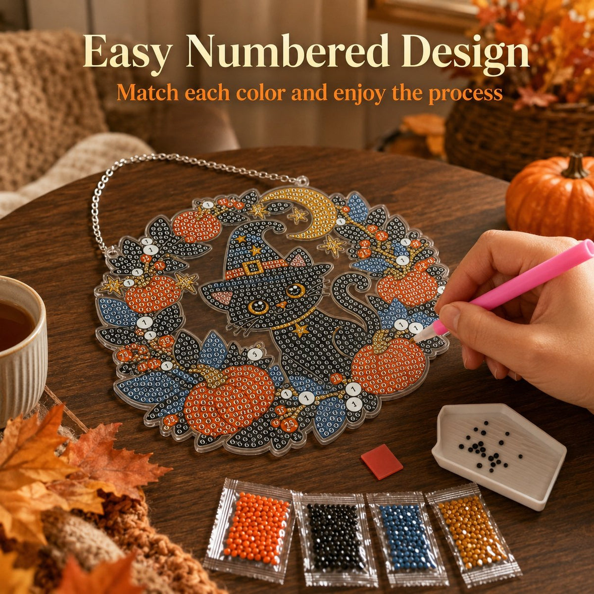 🔥 Last Day 49% OFF – 👻✨ DIY Spooky Hanging Ornament Kit | Cute Handmade Decor for Holidays, Parties & Home Displays
