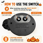 Solar-powered Halloween ground-stake lights for outdoor holiday decoration