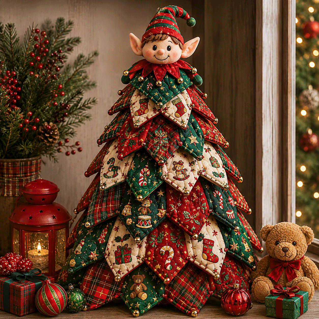 🎅 Santa Claus DIY Quilted Christmas Tree Kit