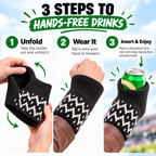 Hands-Free Wearable Can Holder – Cozy Knit Drink Sleeve for Game Day