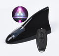 Shark Fin Warning Light not Antenna, Solar Power 18 LED 8 Mode Car Roof Lamp Aerial Base, Magnetic Mount, Waterproof Shark Fin Replacement for Car, with Remote Control