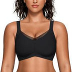 Womens Wireless Bras V Mesh Comfortable Bralette Supportive