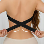 Non-Slip Crossover Side Hook Bandeau Bra
