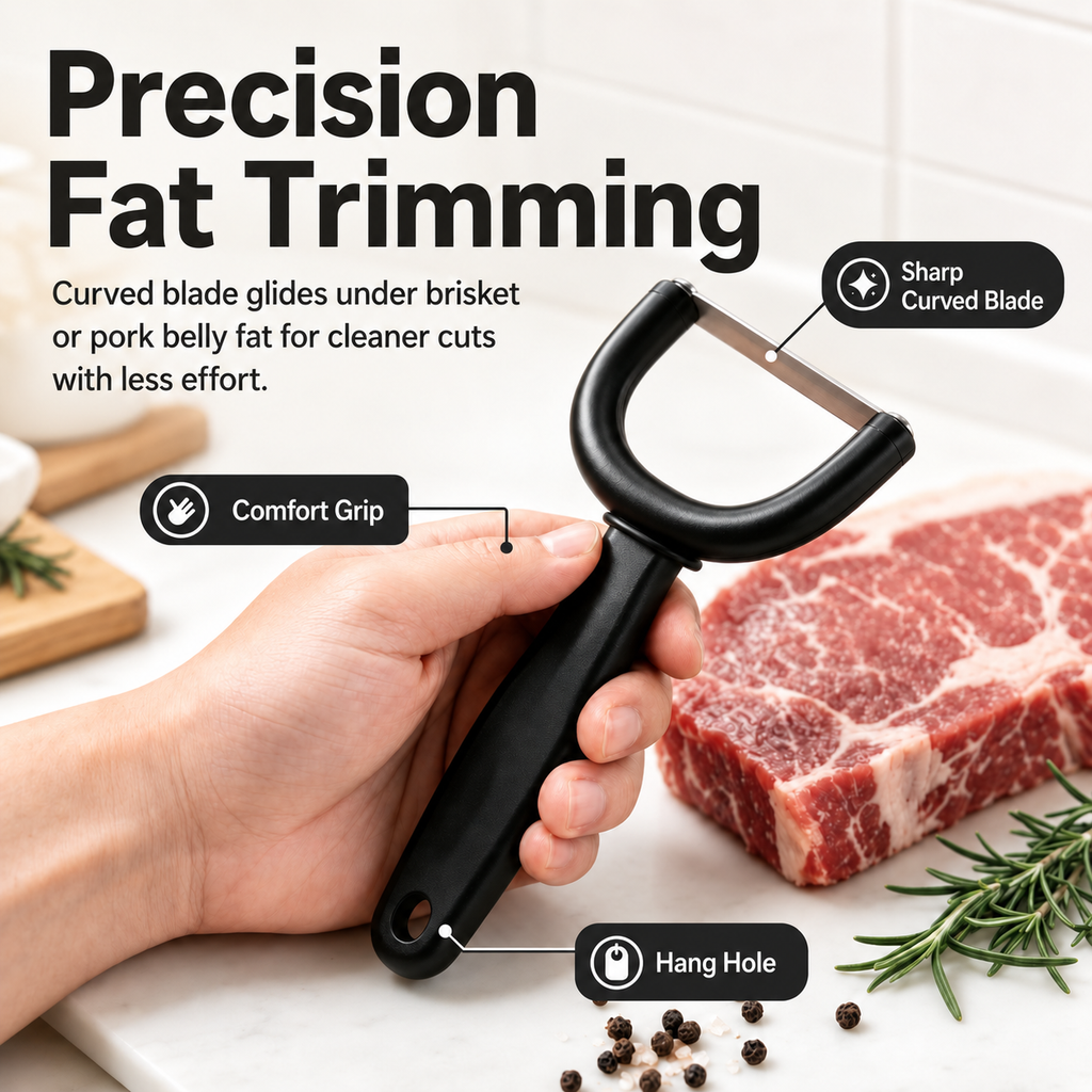 🥩✨Handheld Meat & Fat Trimming Tool for Brisket and Pork