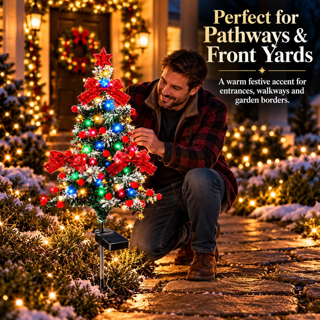 Last Day Promotion! 🔥 Solar Cedar Christmas Tree Lights| Festive Outdoor Holiday Decor ✅️