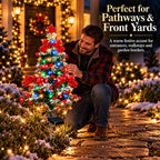 Last Day Promotion! 🔥 Solar Cedar Christmas Tree Lights| Festive Outdoor Holiday Decor ✅️