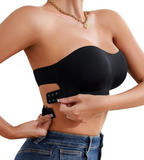 Non-Slip Crossover Side Hook Bandeau Bra
