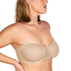 Strapless Mesh Underwire Balconette Bra