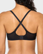 Sexy Lace Bra Underwire Balconette Unlined Demi Sheer Plus Size