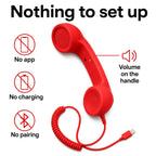 ☎️ Retro telephone handset with USB-C connection 📞