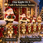 🎄 Christmas Porch Railing Lights – 4 Festive Character Designs