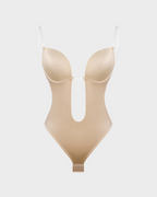 Strapless U Plunge Thong Bodysuit