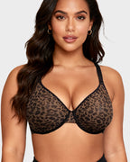 Sexy Sheer Zebra Mesh Underwire Bra