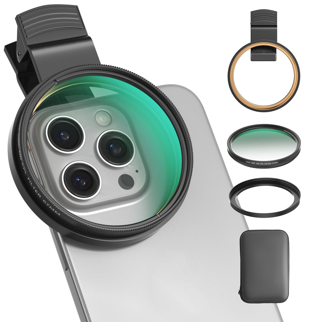 67mm CPL Filter for Phone/DSLR, HD Circular Polarizing Filter