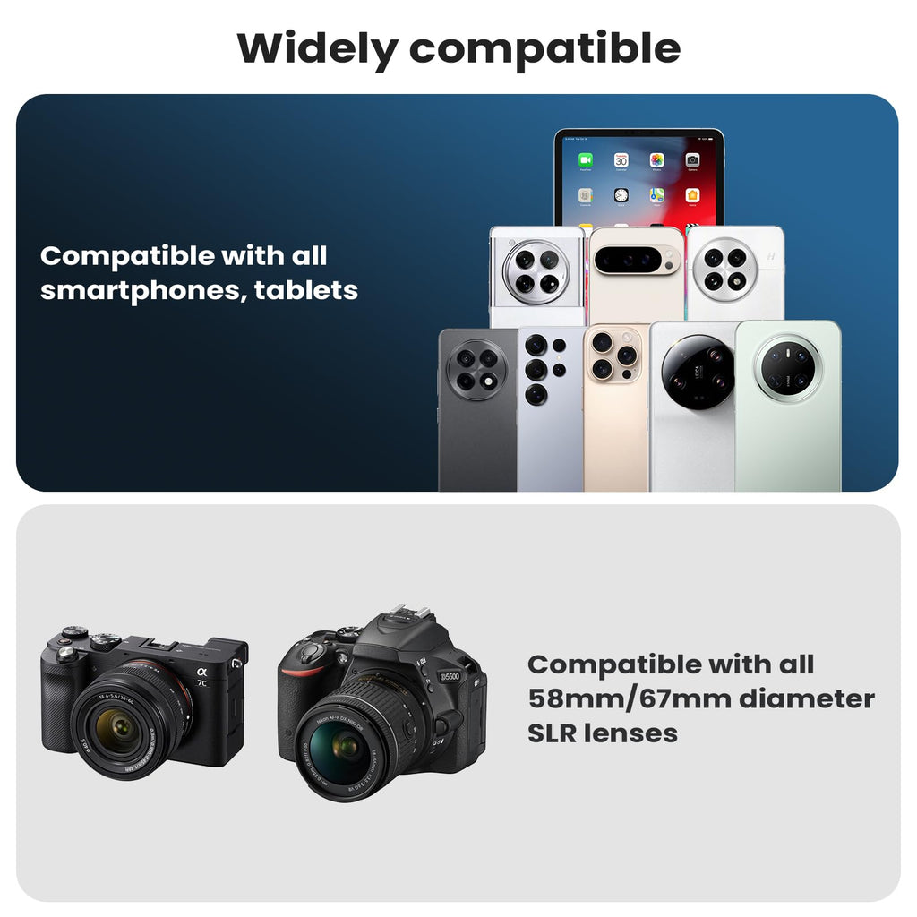 67mm CPL Filter for Phone/DSLR, HD Circular Polarizing Filter