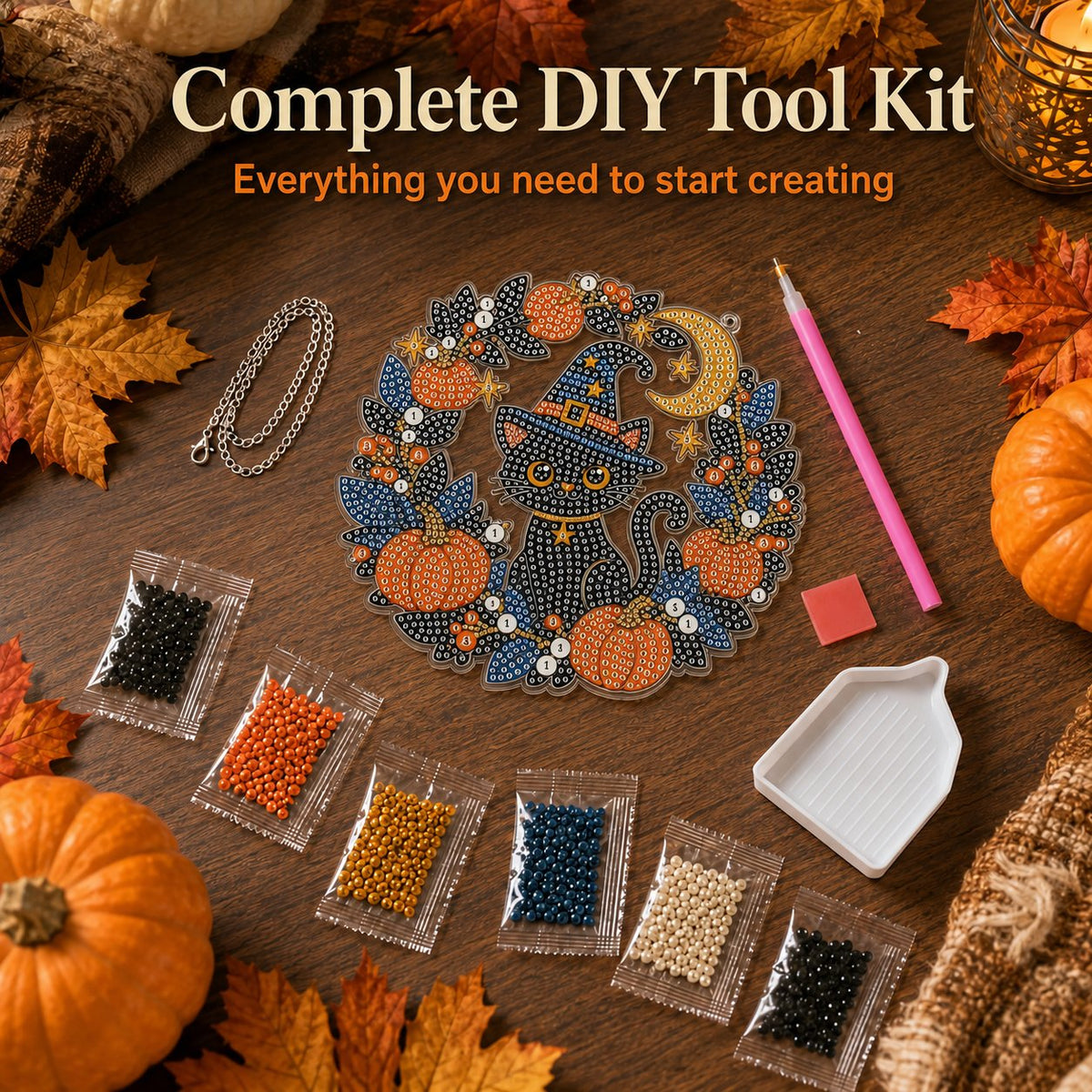 🔥 Last Day 49% OFF – 👻✨ DIY Spooky Hanging Ornament Kit | Cute Handmade Decor for Holidays, Parties & Home Displays