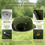 Men's Korean-Style Pilot Baseball Cap with Curved Visor