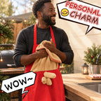 🎅 Christmas BBQ Apron – Funny Holiday Grill Master Apron with Towel
