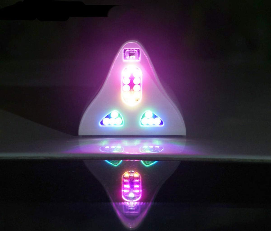 Shark Fin Warning Light not Antenna, Solar Power 18 LED 8 Mode Car Roof Lamp Aerial Base, Magnetic Mount, Waterproof Shark Fin Replacement for Car, with Remote Control