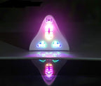 Shark Fin Warning Light not Antenna, Solar Power 18 LED 8 Mode Car Roof Lamp Aerial Base, Magnetic Mount, Waterproof Shark Fin Replacement for Car, with Remote Control