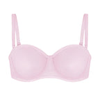 Strapless Mesh Underwire Balconette Bra