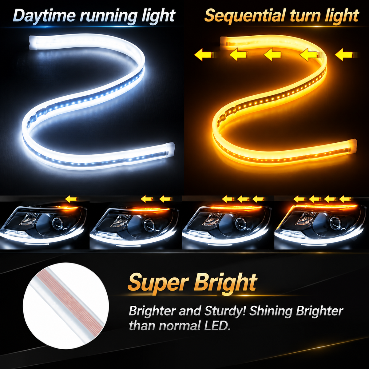 ⏳Limited-time 50% off⏰Flexible Car LED Flow Type Auto Signal Light (2 Pcs)🚗💡