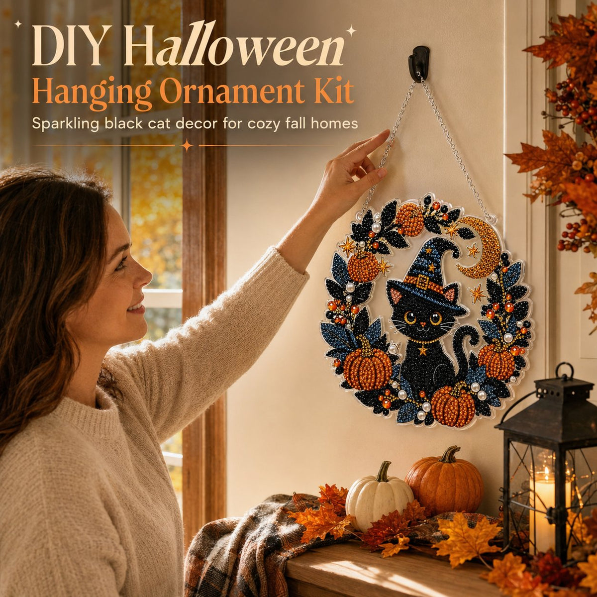 🔥 Last Day 49% OFF – 👻✨ DIY Spooky Hanging Ornament Kit | Cute Handmade Decor for Holidays, Parties & Home Displays