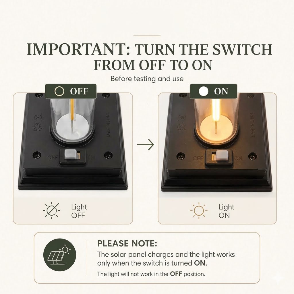 Solar Garden Path Lights with Warm &Cool White Options