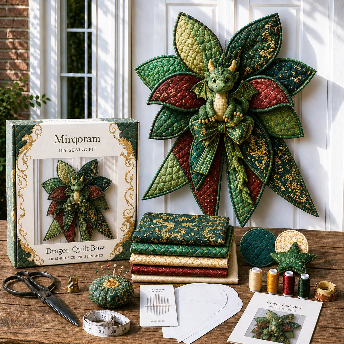 Raccoon - Handmade Quilted Door Bow DIY Sewing Kit