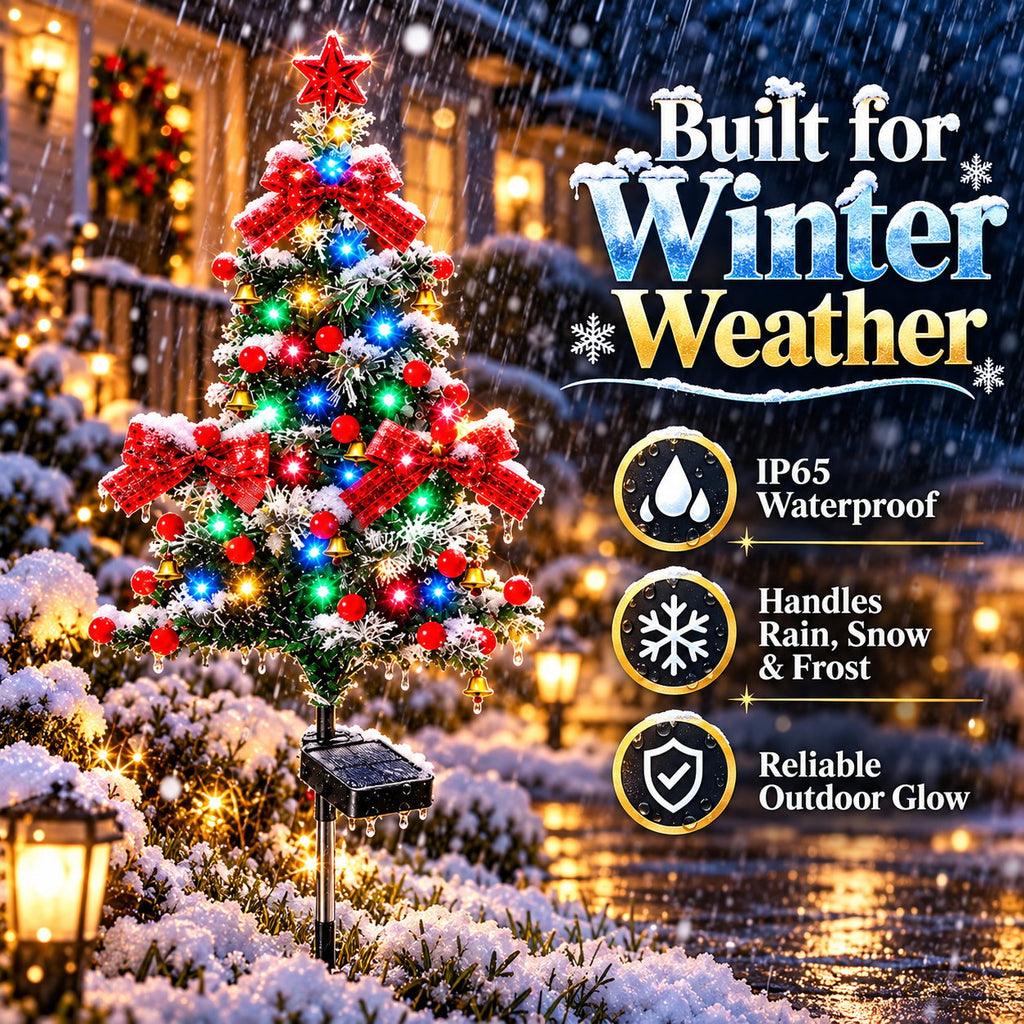 Last Day Promotion! 🔥 Solar Cedar Christmas Tree Lights| Festive Outdoor Holiday Decor ✅️