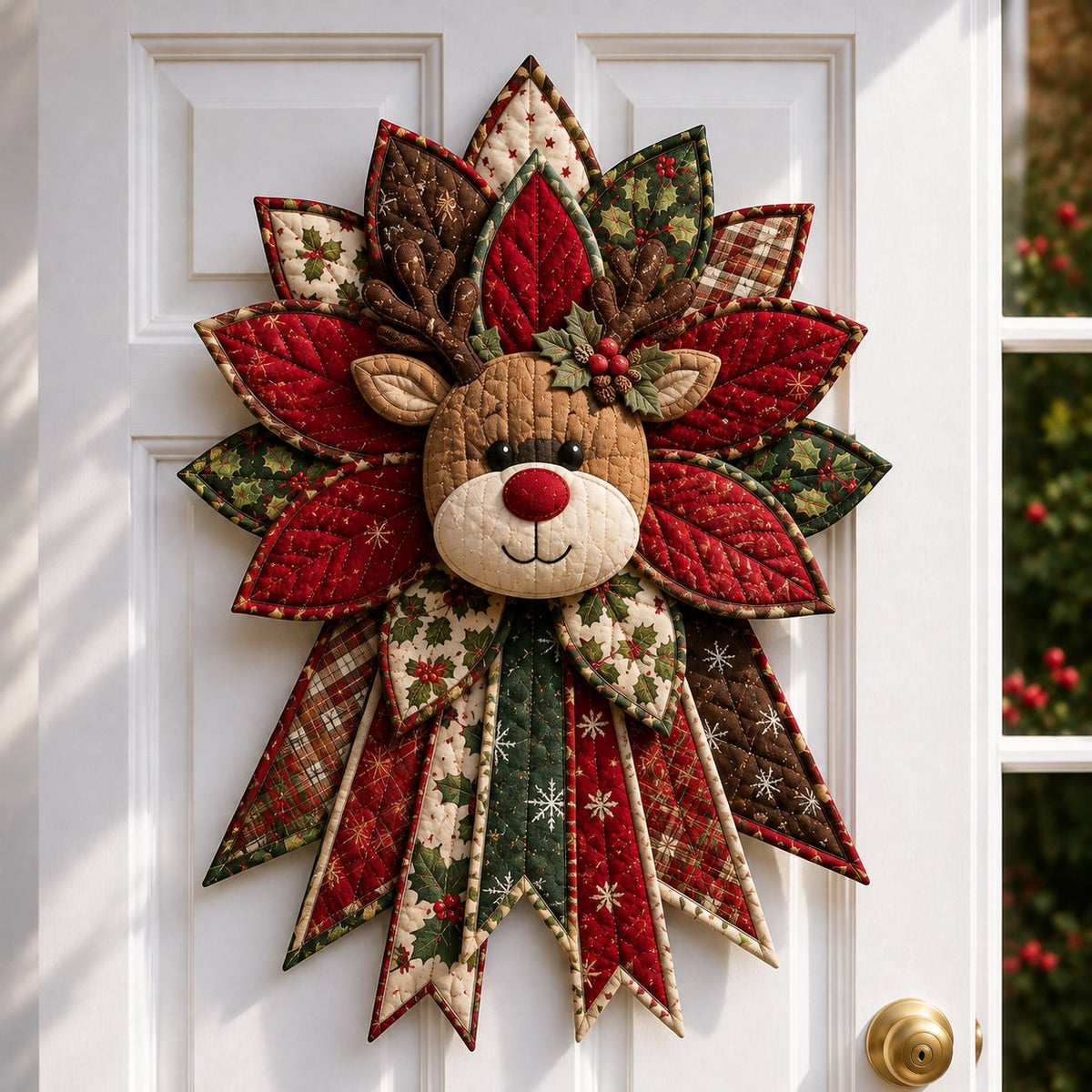 Frosty Snowman Wishes - Oversized Christmas Character Quilted Door Hanger Sewing Kit