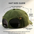 Men's Korean-Style Pilot Baseball Cap with Curved Visor