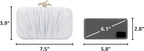 Clutch Purses for Women Evening Bag Pleated Clutch Bag with Chain for Wedding Party