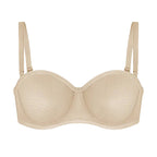Strapless Mesh Underwire Balconette Bra