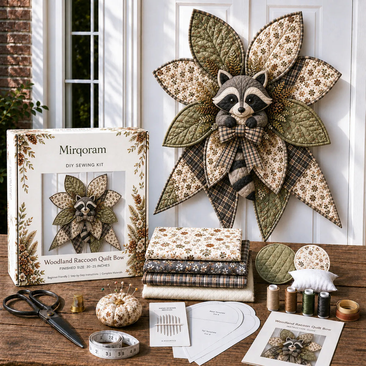 Hummingbird - Handmade Quilted Door Bow DIY Sewing Kit