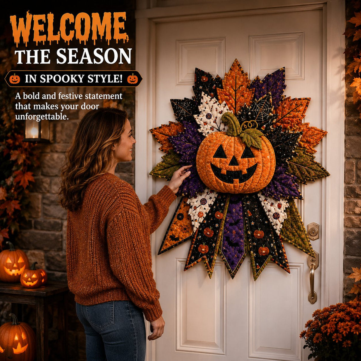 Haunted Manor - Halloween Handmade Door Bow DIY Sewing Kit