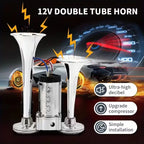 📢🔊2026 Upgraded 12V 130DB Air Horn Dual Horn, Horn Kit with Air Compressor