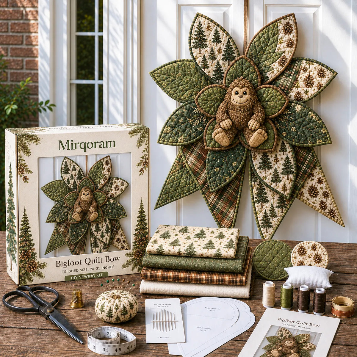Hummingbird - Handmade Quilted Door Bow DIY Sewing Kit