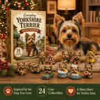 💥✨Yorkshire Terrier 2D Advent Calendar – 24 Unique Yorkie Acrylic Ornaments & Daily Christmas Surprises