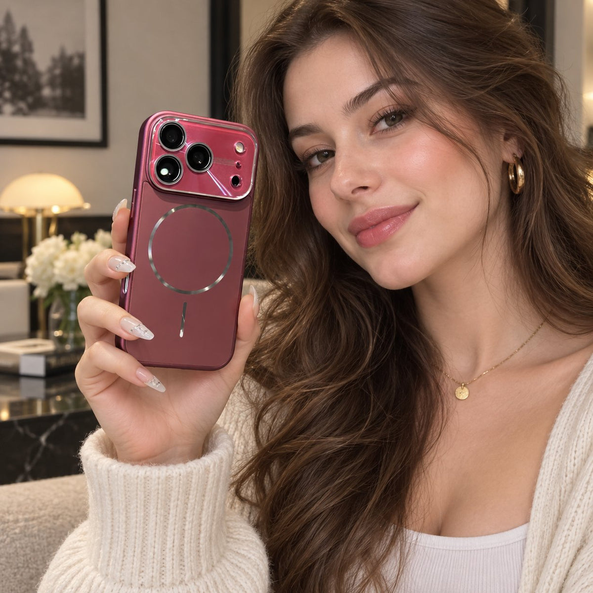 Magnetic Case with Large Camera Window for iPhone 18/17/16/15/14/13