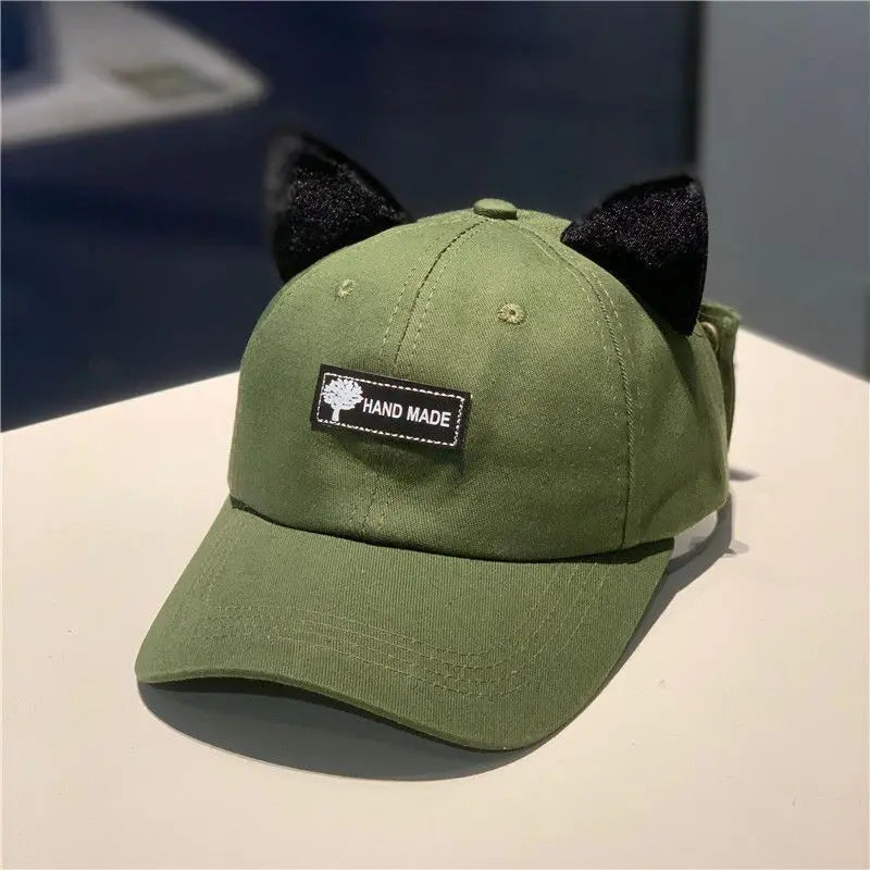 Men's Korean-Style Pilot Baseball Cap with Curved Visor