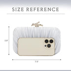 Clutch Purses for Women Evening Bag Pleated Clutch Bag with Chain for Wedding Party