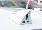 Shark Fin Warning Light not Antenna, Solar Power 18 LED 8 Mode Car Roof Lamp Aerial Base, Magnetic Mount, Waterproof Shark Fin Replacement for Car, with Remote Control