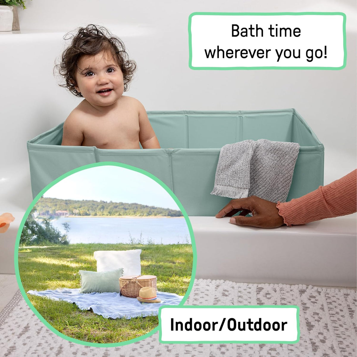 Portable Foldable Toddler Tub – Easy to Store & Clean