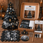 Skeleton Rose - DIY Halloween Theme Quilted Fabric Tree Kit