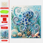 🌊Ocean Theme Pearl Art DIY Kit | 3D Sparkling Coastal Wall Decor 🐚✨