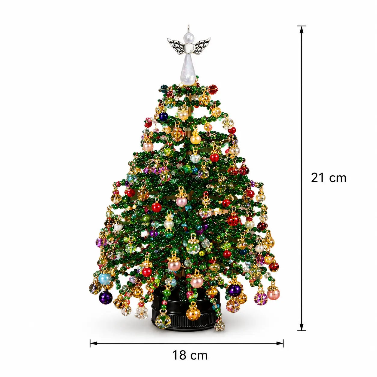 DIY Beaded Christmas Tree Kit, Glass Ornament