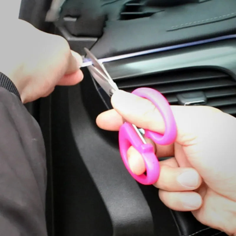 🌈64 Color Fiber Optic Car Ambient Light, No Wiring Cold Light Strip, Bluetooth APP Control Hidden Interior Atmosphere Decor Light for All Vehicles