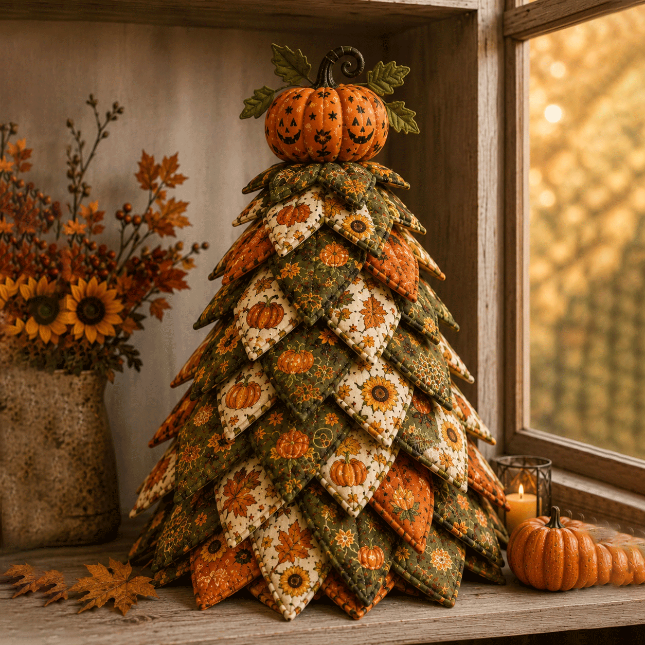 Spiderweb Gothic - DIY Halloween Theme Quilted Fabric Tree Kit