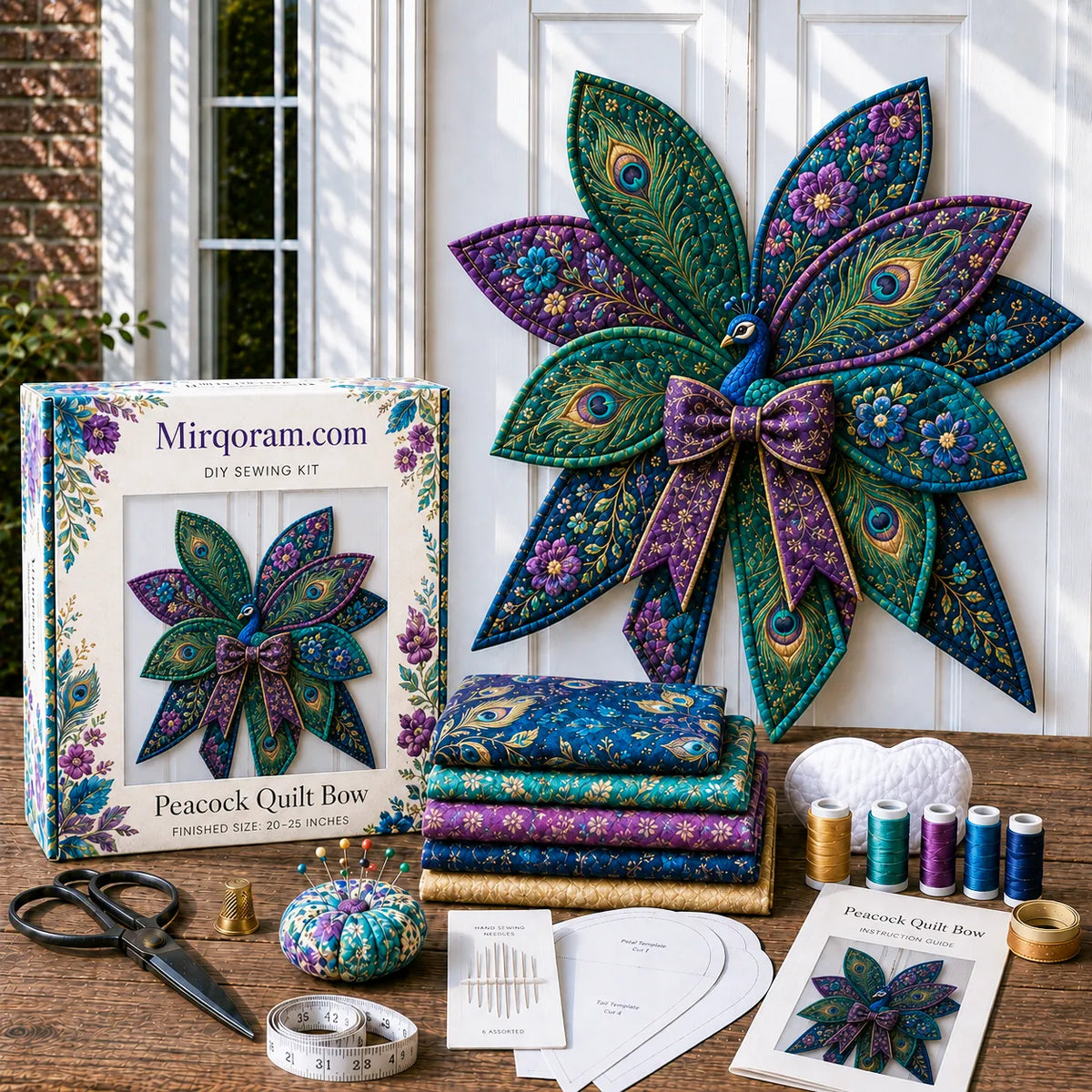 Hummingbird - Handmade Quilted Door Bow DIY Sewing Kit